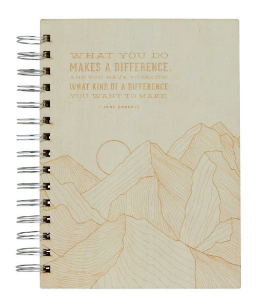 Conservation Wooden Journal: Laser Engraved Wood (Notebook With Lined Pages)