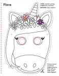 Alternative view 3 of Color & Cut Masks: Unicorns: (Origami For Kids, Art books for kids 4 - 8, Boys and Girls Coloring, Creativity and Fine Motor Skills)