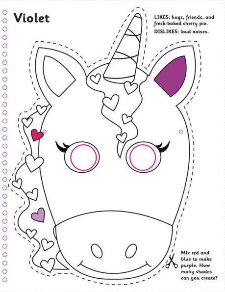 Color & Cut Masks: Unicorns: (Origami For Kids, Art books for kids 4 - 8, Boys and Girls Coloring, Creativity and Fine Motor Skills)