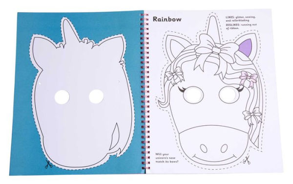 Color & Cut Masks: Unicorns: (Origami For Kids, Art books for kids 4 - 8, Boys and Girls Coloring, Creativity and Fine Motor Skills)