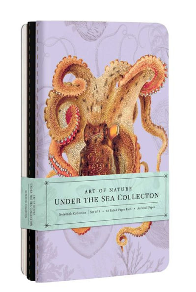 Art of Nature: Under the Sea Sewn Notebook Collection (Set of 3): (Cute Stationery Gift, Gift for Girls, Notebooks)