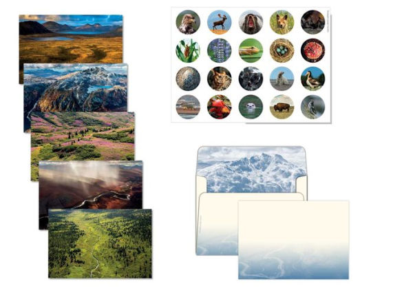 Refuge Card Portfolio Set (Set of 20 Cards): (Gifts for Outdoor Enthusiasts and Nature Lovers, National Parks, Note Cards)