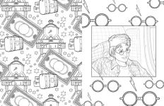 Alternative view 5 of Harry Potter: Gryffindor House Pride: The Official Coloring Book: (Gifts Books for Harry Potter Fans, Adult Coloring Books)