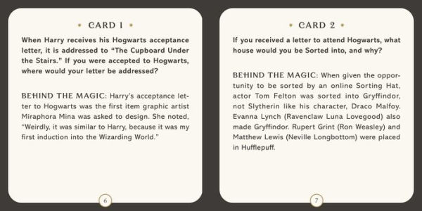 Harry Potter: Conversation Cards