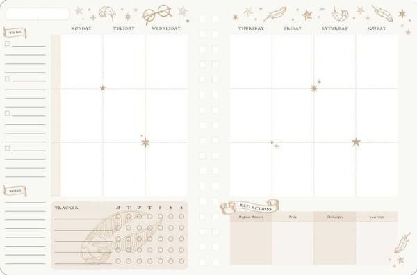 Harry Potter: Floral Fantasy 12-Month Undated Planner: (Harry Potter School Planner School, Harry Potter Gift, Harry Potter Stationery, Undated Planner)