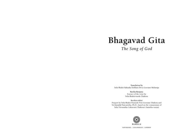 Bhagavad Gita: The Song of God