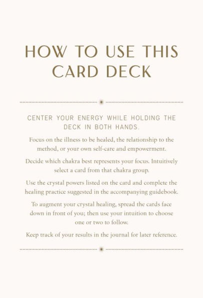 Crystal Healing Card Deck (Self-Care, Healing Crystals, Crystals Deck)