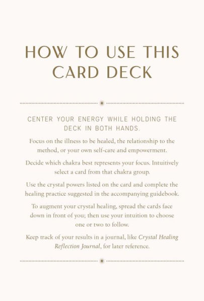 Crystal Healing Card Deck (Self-Care, Healing Crystals, Crystals Deck)