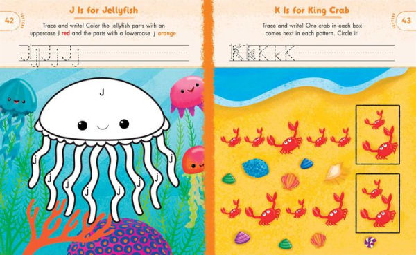 Ocean Animals Preschool Activity Book: 75 Games to Learn Letters, Numbers, Colors, and Shapes