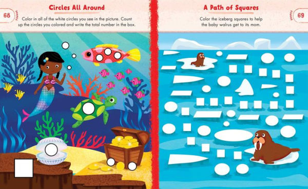 Ocean Animals Preschool Activity Book: 75 Games to Learn Letters, Numbers, Colors, and Shapes