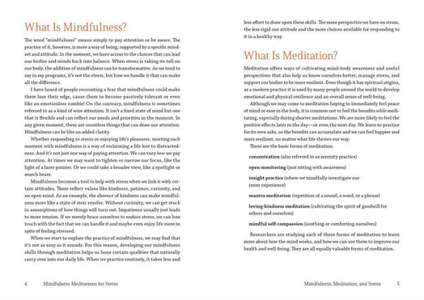 Mindfulness Meditations for Stress: 100 Simple Practices to Ease Tension and Find Peace