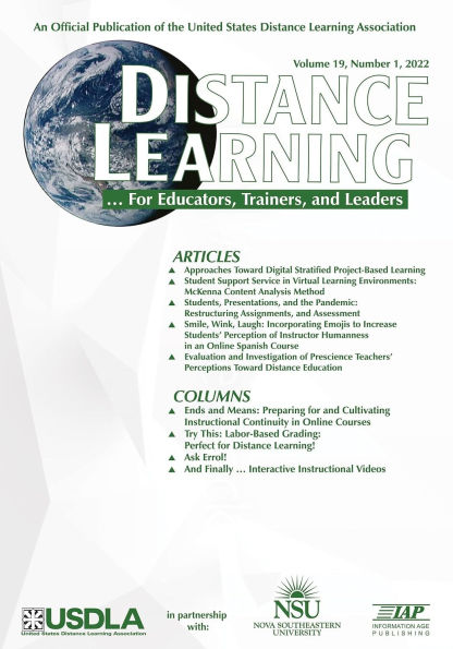 Distance Learning Vol 19 Issue 1
