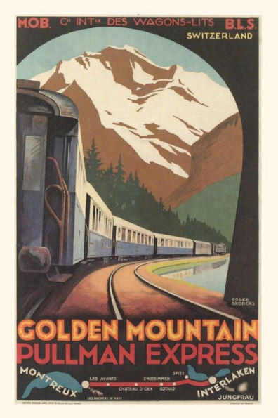 Vintage Journal Swiss Trains Travel Poster