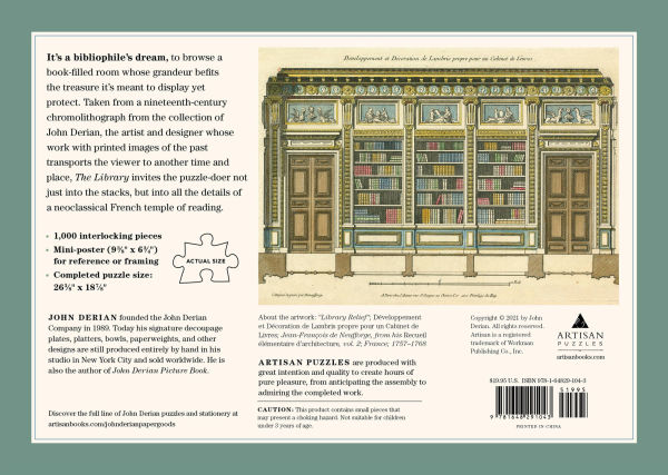 John Derian Paper Goods: The Library 1,000-Piece Puzzle