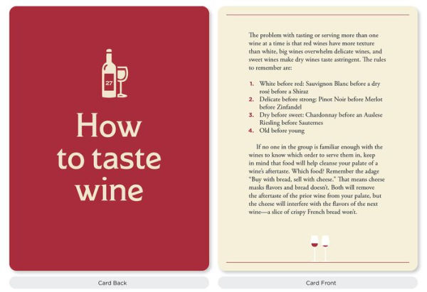 The Wine Lover's Card Deck: 50 Cards for Selecting, Tasting, and Pairing