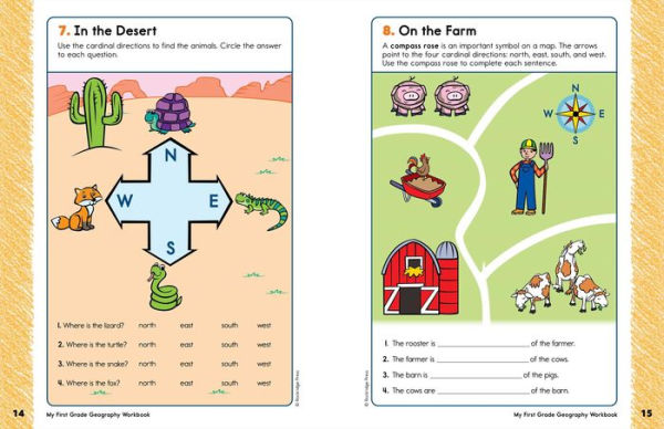 My First Grade Geography Workbook: 101 Games & Activities To Support First Grade Geography Skills