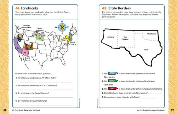 My First Grade Geography Workbook: 101 Games & Activities To Support First Grade Geography Skills