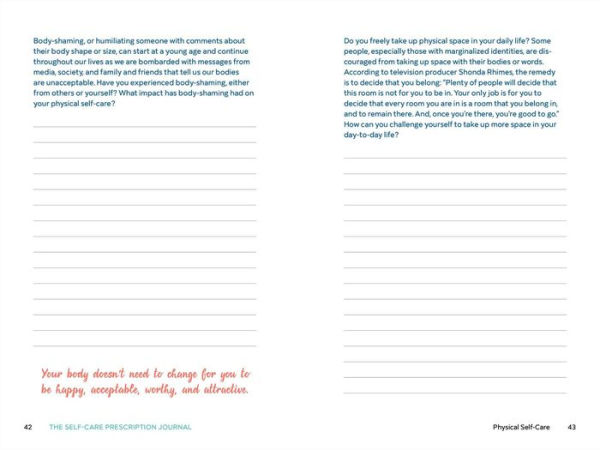 The Self-Care Prescription Journal: Powerful Prompts to Manage Emotions, Cultivate Well-Being, and Achieve Your Goals