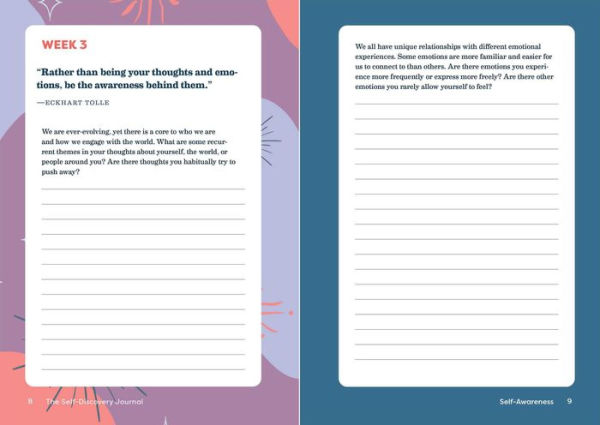 The Self-Discovery Journal: 52 Weeks of Reflection, Inspiration, and Growth