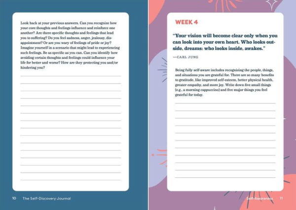 The Self-Discovery Journal: 52 Weeks of Reflection, Inspiration, and Growth