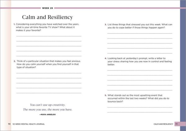 52-Week Mental Health Journal: Guided Prompts and Self-Reflection to Reduce Stress and Improve Well-Being