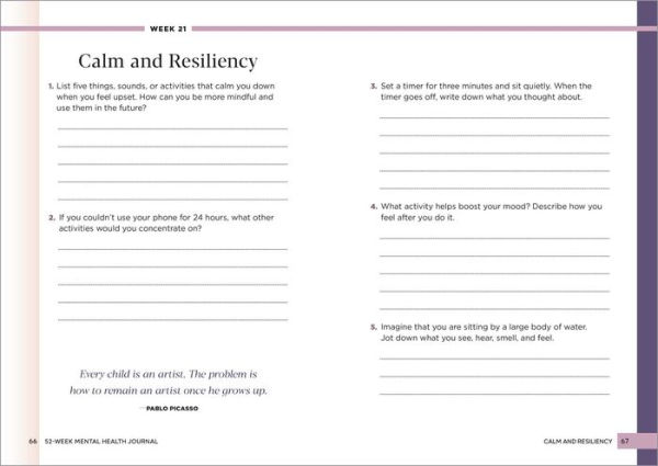 52-Week Mental Health Journal: Guided Prompts and Self-Reflection to Reduce Stress and Improve Well-Being