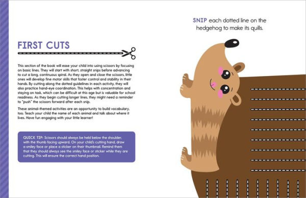 My First Scissor Skills Workbook: Cut-and-Paste Activities to Build Hand-Eye Coordination and Fine Motor Skills