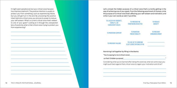The 5-Minute Motivational Journal: Daily Prompts to Achieve Your Goals and Live Intentionally