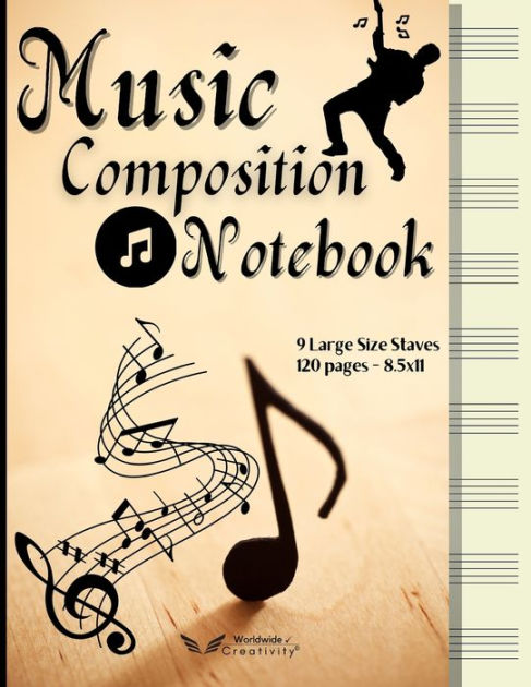 Music Composition Notebook: Standard Wirebound Manuscript Paper. Blank ...