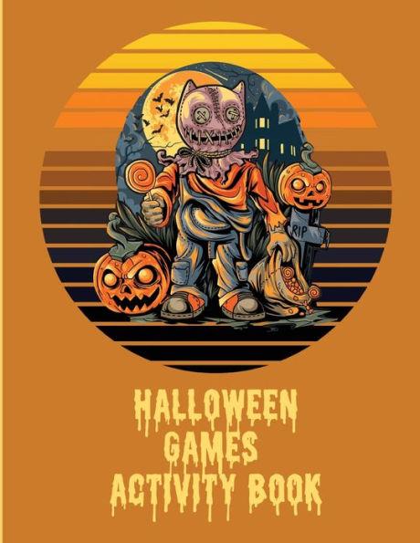 Halloween Games Activity Book For Kids: For Teens - Holiday Matching - Word Scrambles