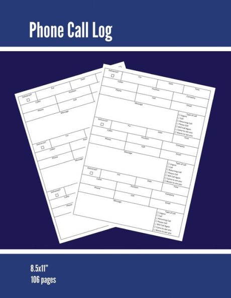 Phone Call Log: Phone Memo Message Book, Record 3 Telephone Messages Per Page, Calls Tracker, Keeping Track Voice Mail, Journal, Notebook