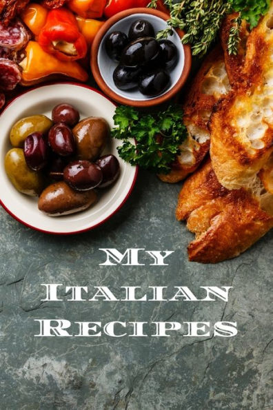 My Italian Recipes: An easy way to create your very own Italian recipe cookbook with your favorite dishes, in an 6"x9" 100 writable pages, includes index pages. Makes a great gift for yourself, that Italian cook in your life, a relative or friend!