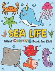 Title: Giant Coloring Books For Kids: Sea Life: Ocean Animals Sea Creatures Fish : Big Coloring Books For Toddlers, Kid, Baby, Early Learning, PreSchool, Toddler : Large Giant Jumbo Simple and Easy For Boys Girls Kids Ages 1-3, 2-4, 3-5, Author: Giant Coloring Happy Smart Toddlers