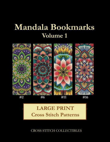 Mandala Bookmarks Vol. 1: Large Print Cross Stitch Pattern