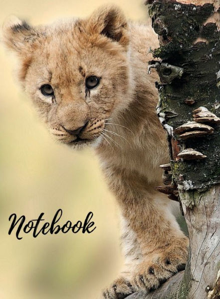 Notebook: Large Lion Cub Design Hardcover Notebook/Journal: Ruled, Letter Size (8.5 x 11) Composition Notebook
