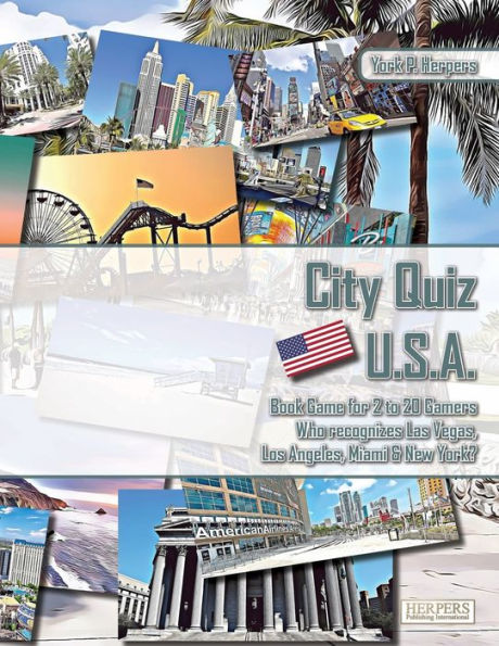 City Quiz U.S.A. Book Game for 2 to 20 Gamers Who recognizes Las Vegas, Los Angeles, Miami & New York?