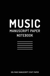 Title: Music Manuscript Paper Notebook: Black Cover:6