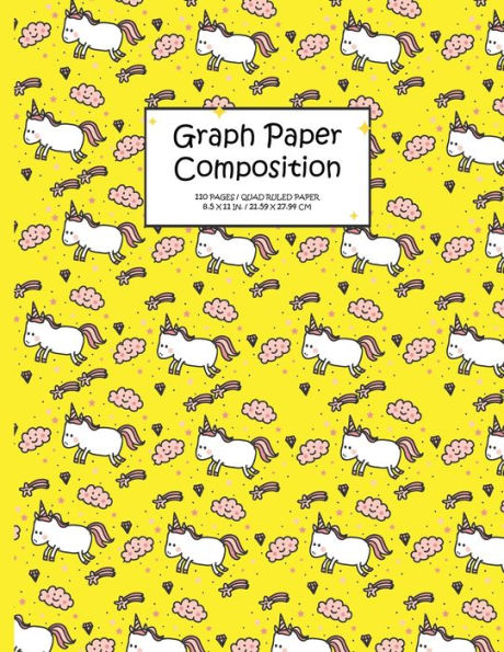 Graph Paper Composition Notebook: Grid Paper Notebook, Quad Ruled, 110 Sheets YELLOW (Large, 8.5 x 11)