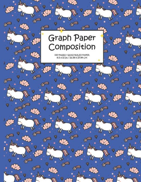 Graph Paper Composition Notebook: Grid Paper Notebook, Quad Ruled, 110 Sheets BLUE (Large, 8.5 x 11)