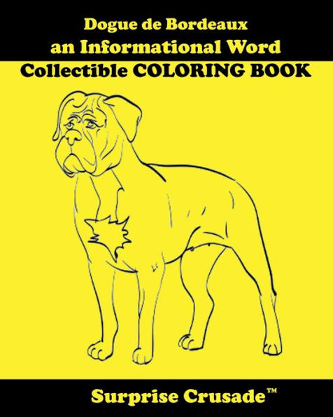 Dogue de Bordeaux an Informational Word Collectible COLORING BOOK