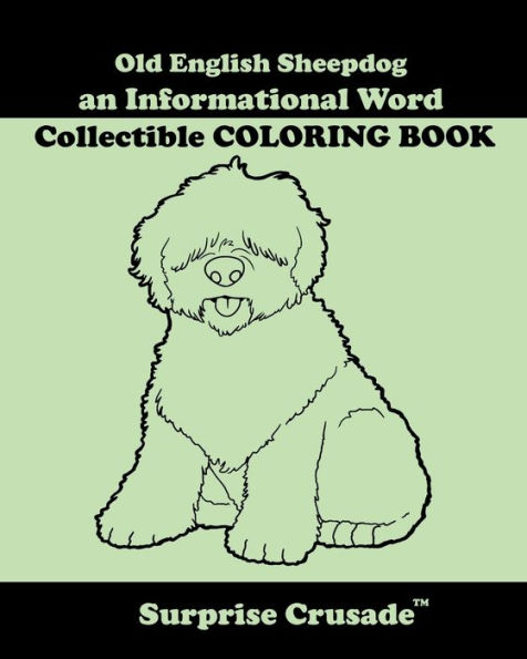 Old English Sheepdog an Informational Word Collectible COLORING BOOK