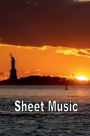 Blank Sheet Music Notebook Statue of Liberty Sunset: Sheet Music Composition Manuscript Staff Paper Musicians