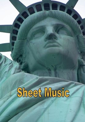 Blank Sheet Music Notebook Statue of Liberty Face