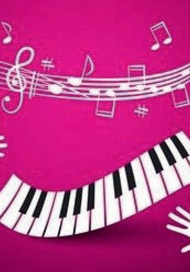 Blank Sheet Music Notebook Piano Pink