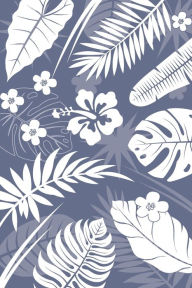 Title: Slate blue Tropical Leaves Notebook, 120 pages, 6 x 9: The Tropical Collection, Author: Aj