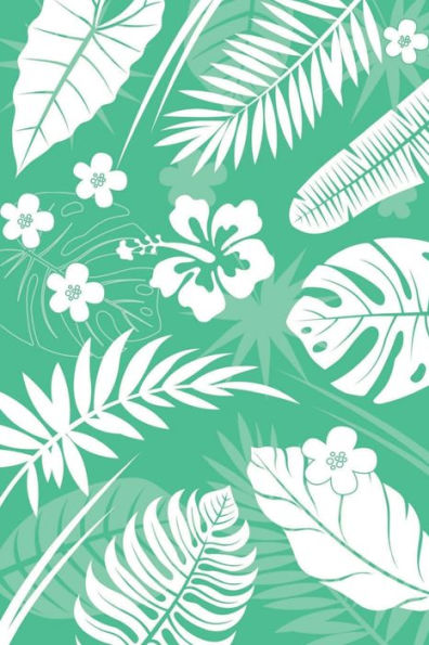 Green Tropical Leaves Notebook, 120 pages, 6 x 9: The Tropical Collection