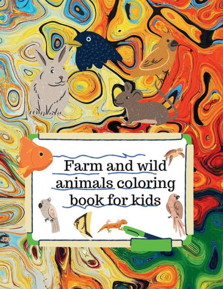 Farm and wild animals coloring book for kids: Amazing coloring book that also allows kids to draw their own picture every other page.