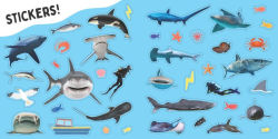 Alternative view 6 of Sharks!: Fun Facts! With Stickers!