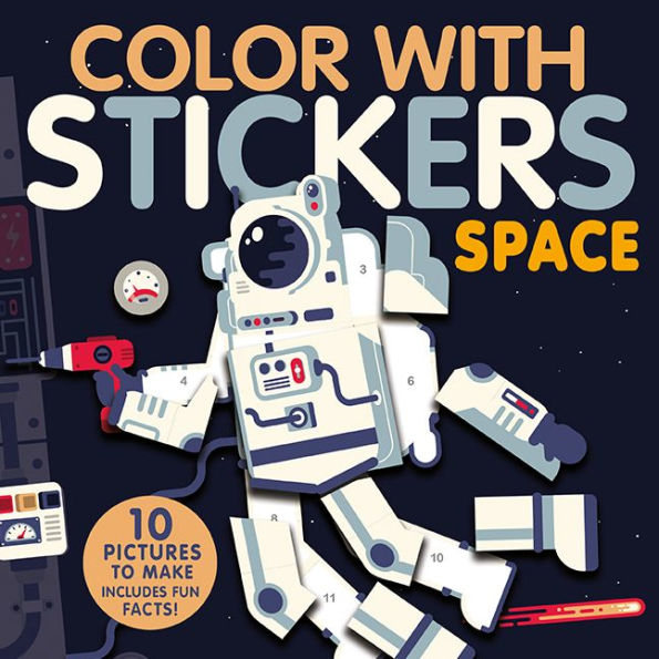 Color with Stickers 4-Book Boxed Set: Dinosaurs; Space; Jungle; Ocean