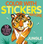Alternative view 7 of Color with Stickers 4-Book Boxed Set: Dinosaurs; Space; Jungle; Ocean